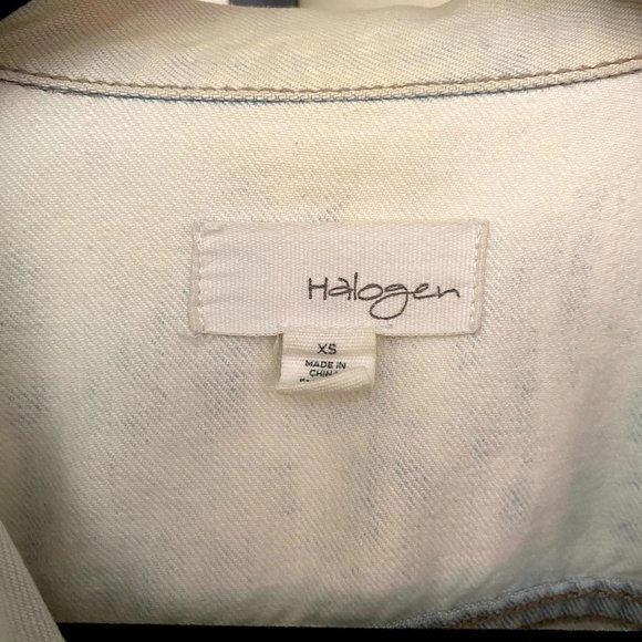 Halogen Bleached-Out Wash Denim Jacket (Size XS) - Picture 6 of 8